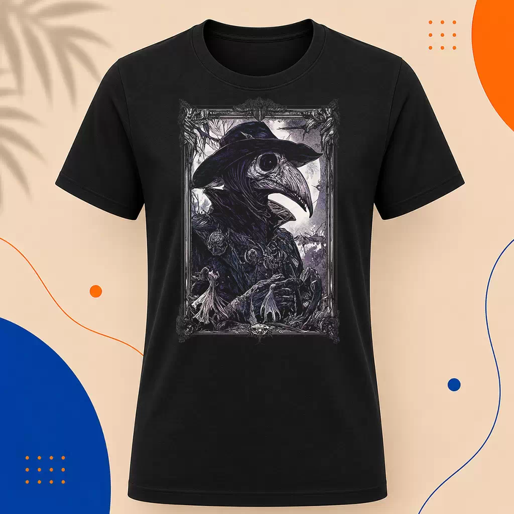 Pánské tričko - Noční Mor – Plague Doctor - Morový Doktor